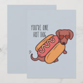 CARTES POUR FÊTES ANNUELLES VOUS ÊTES UN CHIEN CHAUD (Devant / Derrière)