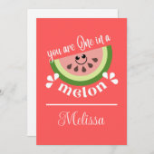 Cartes Pour Fêtes Annuelles Vous Êtes Un Dans Un Melon (Devant / Derrière)