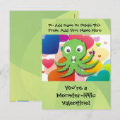 Cartes Pour Fêtes Annuelles Vous êtes un Monster-iffic Valentine (Devant / Derrière)