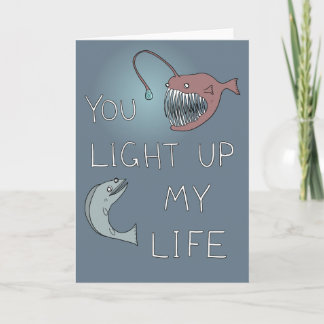 Cartes Pour Fêtes Annuelles "Vous illuminez ma vie" profond valentine