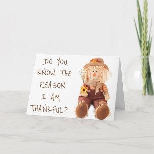 CARTES POUR FÊTES ANNUELLES "VOUS"=LA RAISON POUR LAQUELLE JE SUIS "MERCI" DE 