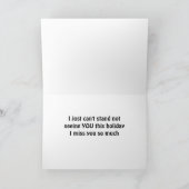 CARTES POUR FÊTES ANNUELLES ***VOUS MANQUEZ*** CE JOUR DE NOËL BOO HOO (Intérieur)