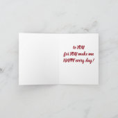 CARTES POUR FÊTES ANNUELLES VOUS ME FAITES ****UN BON NOËL"**** (Intérieur)