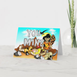 Cartes Pour Fêtes Annuelles VOUS MINE - Drôle préhistorique Caveman Valentine