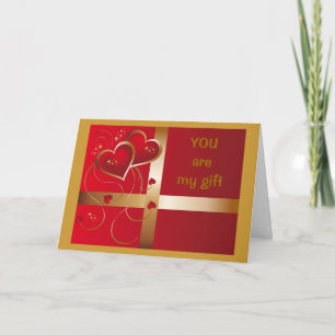 CARTES POUR FÊTES ANNUELLES "VOUS"-MON CADEAU QUI DONNE TOUTE L'ANNÉE-LAMOUR/N