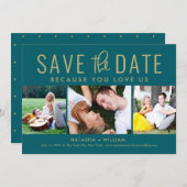 Cartes Pour Fêtes Annuelles Vous Nous Aimez COULEUR MODIFIABLE Enregistrer La (Devant / Derrière)