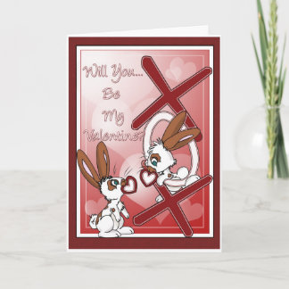 Cartes Pour Fêtes Annuelles Vous serez mes étreintes et baisers de lapin de