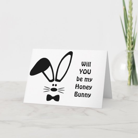 CARTES POUR FÊTES ANNUELLES "VOUS" SEREZ MON ***HONEY BUNNY*** (Devant)