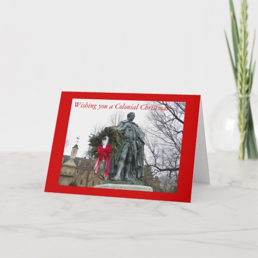 Cartes Pour Fêtes Annuelles Vous souhaitant Noël colonial (Devant)