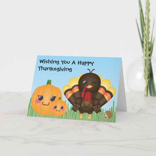 Cartes Pour Fêtes Annuelles Vous souhaitant un bon thanksgiving (Devant)