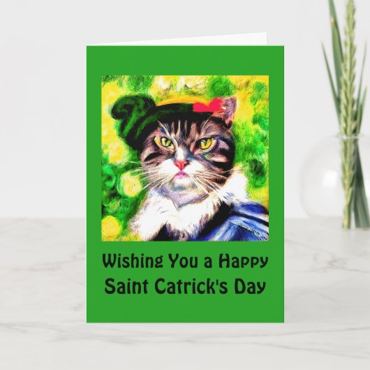 Cartes Pour Fêtes Annuelles Vous souhaitant un Joyeux Saint Catrick's Day Drôl (Devant)
