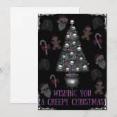 Cartes Pour Fêtes Annuelles Vous souhaitant un Noël effrayant (Devant / Derrière)