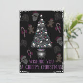 Cartes Pour Fêtes Annuelles Vous souhaitant un Noël effrayant (Debout devant)