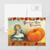 Cartes Pour Fêtes Annuelles Vous souhaiter un Bon thanksgiving (Devant / Derrière)