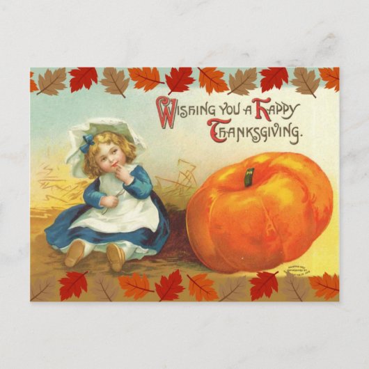 Cartes Pour Fêtes Annuelles Vous souhaiter un Bon thanksgiving (Devant)
