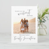 CARTES POUR FÊTES ANNUELLES VOUS SOUHAITEZ LE PLUS JOLI NOËL (Debout devant)