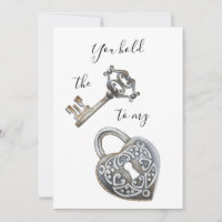 Vous tenez la clé de mon coeur blanc Saint Valenti