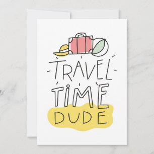 Cartes Pour Fêtes Annuelles Voyage Art Temps de Voyage Mec