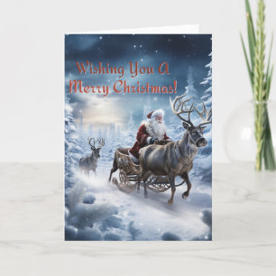 Cartes Pour Fêtes Annuelles "Voyage de minuit à Père Noël"