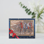 Cartes Pour Fêtes Annuelles Voyage des Mages. Noël des beaux-arts (Debout devant)