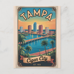 Cartes Pour Fêtes Annuelles Voyage Rétro à Tampa Floride