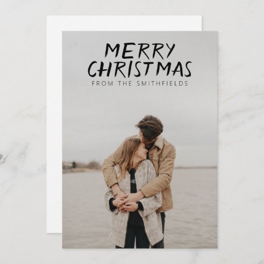 Cartes Pour Fêtes Annuelles Voyage rustique Noël au lac (Devant / Derrière)