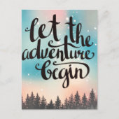 Cartes Pour Fêtes Annuelles Voyager Forêt Arbres Aventure commence (Devant)