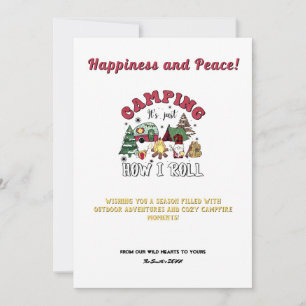 Cartes Pour Fêtes Annuelles Voyages de Noël Camper Trailer Outdoor Adventure