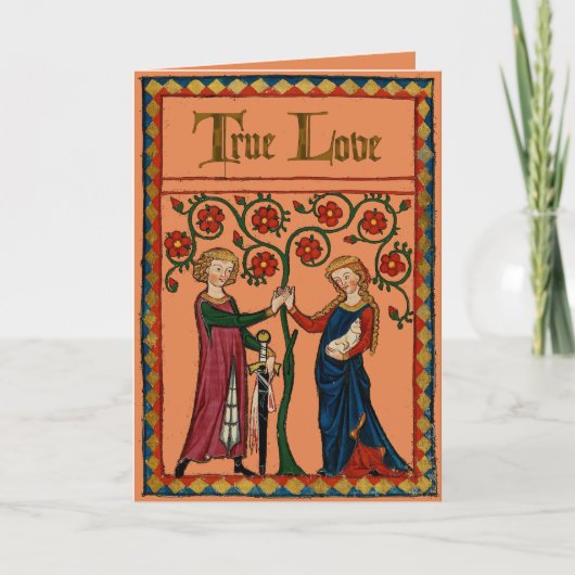 Cartes Pour Fêtes Annuelles Vrai Amour (Devant)