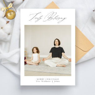 Cartes Pour Fêtes Annuelles Vraiment Bénédiction Minimaliste Paisible Photo De