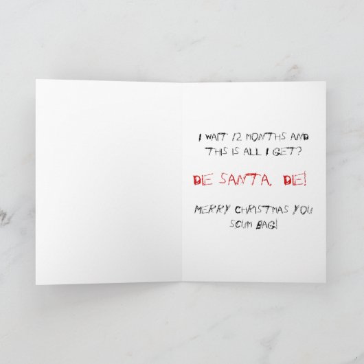 Cartes Pour Fêtes Annuelles Vraiment, Père Noël ? ! (Intérieur)