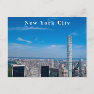 Cartes Pour Fêtes Annuelles Vue aérienne de la skyline de New York et de Centr