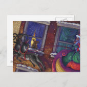 Cartes Pour Fêtes Annuelles Vue de père Noël (Devant / Derrière)