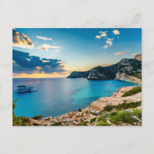 Cartes Pour Fêtes Annuelles Vue du littoral de Palaiokastritsa, Corfou, Grèce