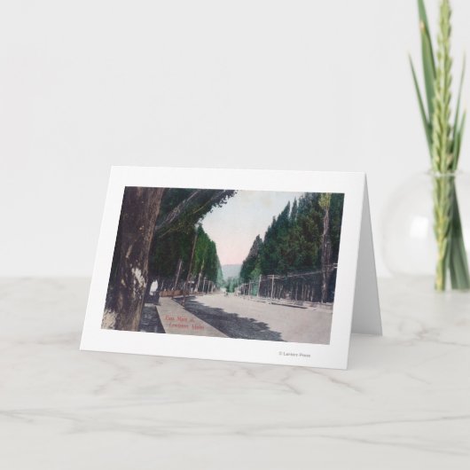 Cartes Pour Fêtes Annuelles Vue orientale sur StreetLewiston principal, (Devant)