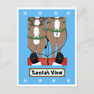 Cartes Pour Fêtes Annuelles Vue père Noël