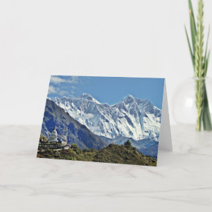 Cartes Pour Fêtes Annuelles Vues du Népal sur le chemin au MONT EVEREST