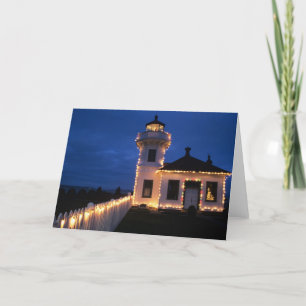 Cartes Pour Fêtes Annuelles WA, Mukilteo, le phare de Mukilteo, établi 2