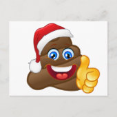 Cartes Pour Fêtes Annuelles Wacky brillant Père Noël Poop Emoji (Devant)