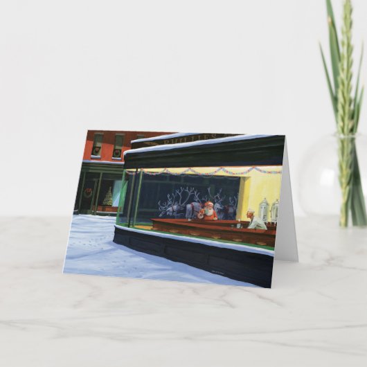 Cartes Pour Fêtes Annuelles Wagon-restaurant de Noël (Devant)