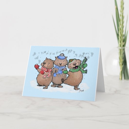 Cartes Pour Fêtes Annuelles Wailing Wombats (Devant)