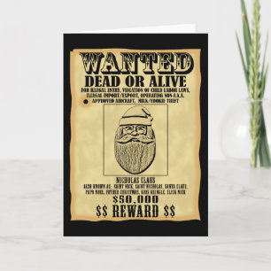 Cartes Pour Fêtes Annuelles Wanted Poster - Santa Claus