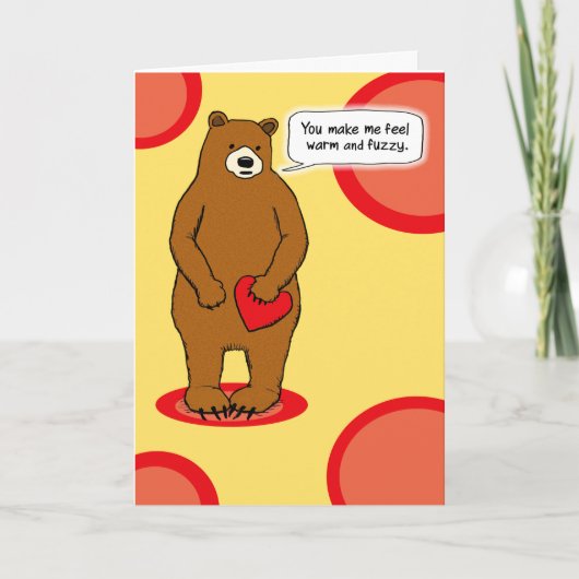 Cartes Pour Fêtes Annuelles Warm and Fuzzy Bear Valentine's Day Card (Devant)