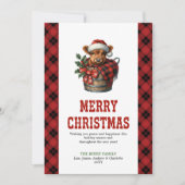 Cartes Pour Fêtes Annuelles Warm highland cow greeting card editable design (Devant)