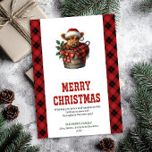 Cartes Pour Fêtes Annuelles Warm highland cow greeting card editable design