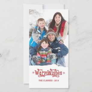 Cartes Pour Fêtes Annuelles Warm Wishes Holiday Photo Card