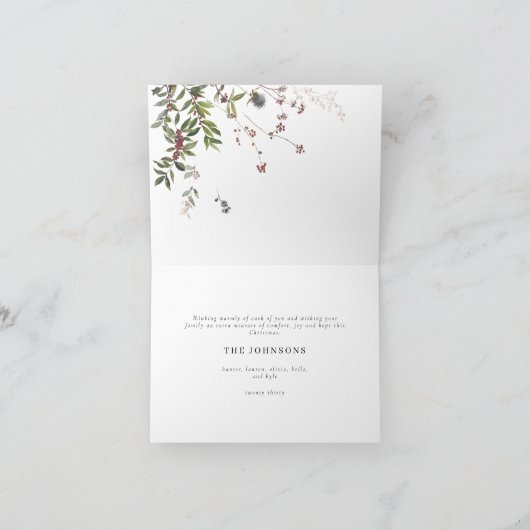 Cartes Pour Fêtes Annuelles Warmest Warmest Winter 3 Photo Holiday Card (Intérieur)