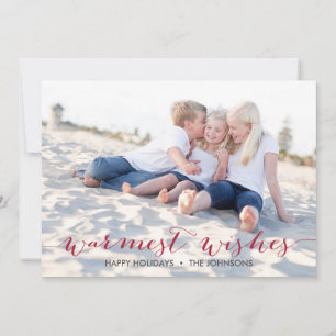 Cartes Pour Fêtes Annuelles Warmest Wishes   Holiday Photo Card