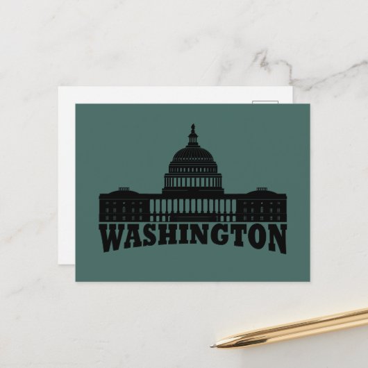 Cartes Pour Fêtes Annuelles Washington DC (Devant/Arrière en situation)