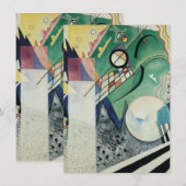 Cartes Pour Fêtes Annuelles Wassily Kandinsky Open Green (Devant / Derrière)